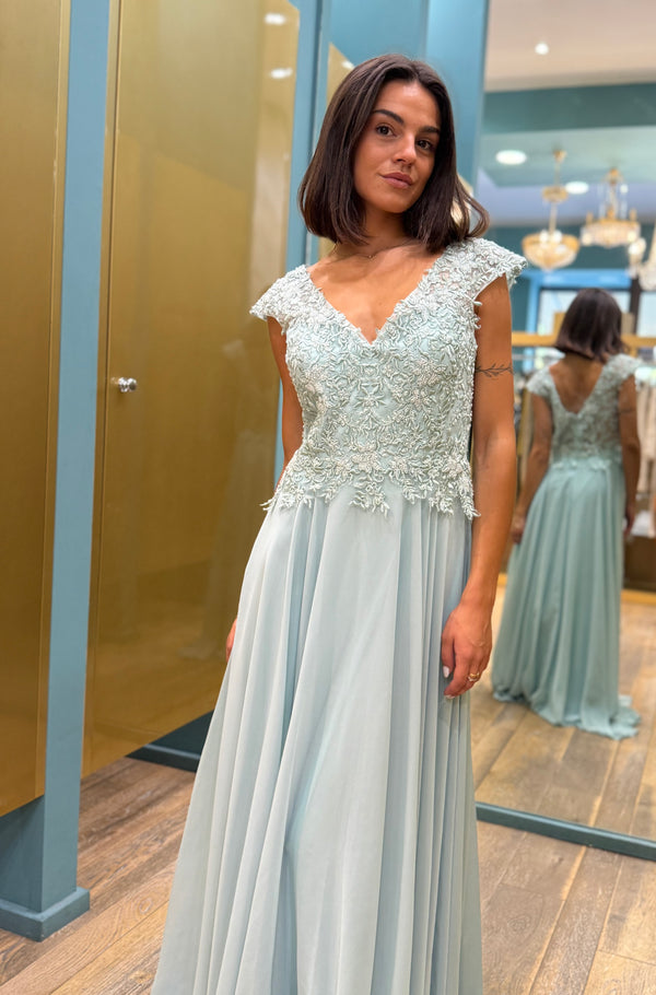 ABITO PARTY COLLECTION CARLA RUIZ VERDE ACQUA