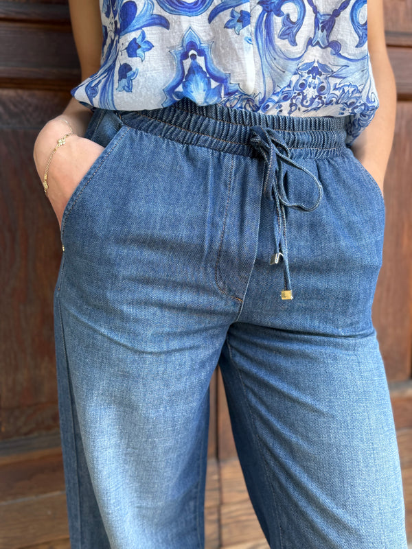 JEANS DONNA KAOS CON COULISSE