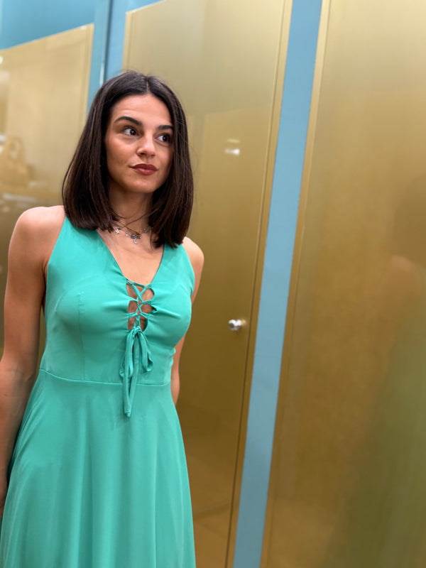 ABITO CARLA RUIZ TIFFANY CON STRINGHE SUL RETRO
