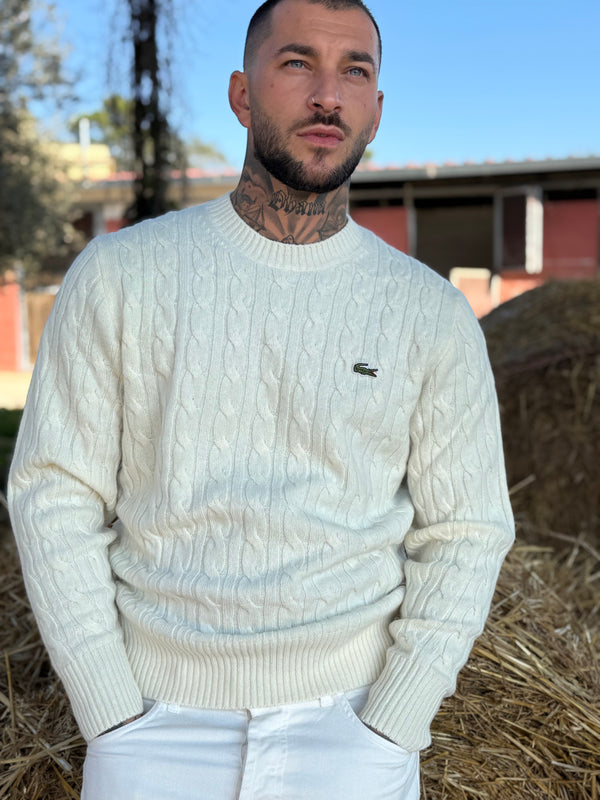 PULLOVER UOMO LACOSTE TRECCE