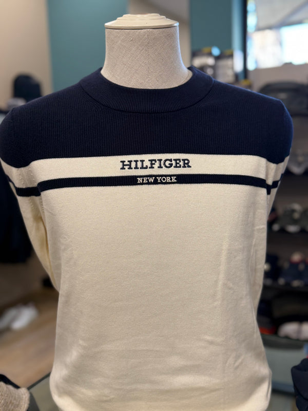 PULLOVER UOMO TOMMY HILFIGER BICOLORE