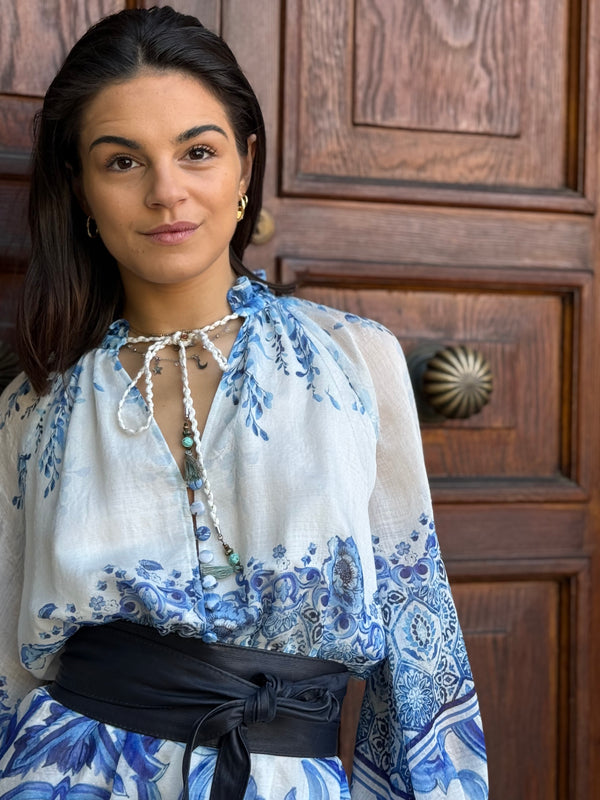 ABITO DONNA IN VISCOSA STAMPA MAIOLICA AMOSA
