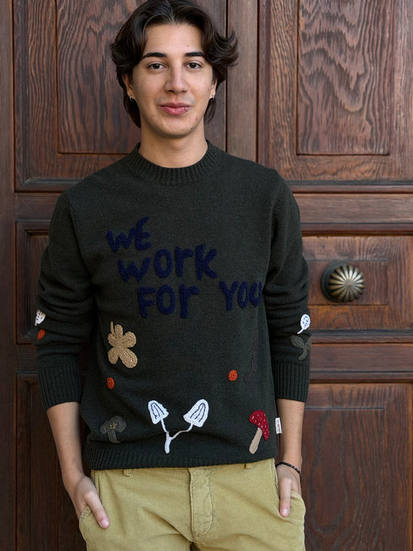 PULLOVER UOMO BOB MOD. BOND RICAMATO A MANO