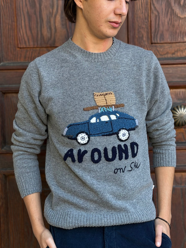 PULLOVER UOMO BOB RICAMATO A MANO MOD.SCOTT