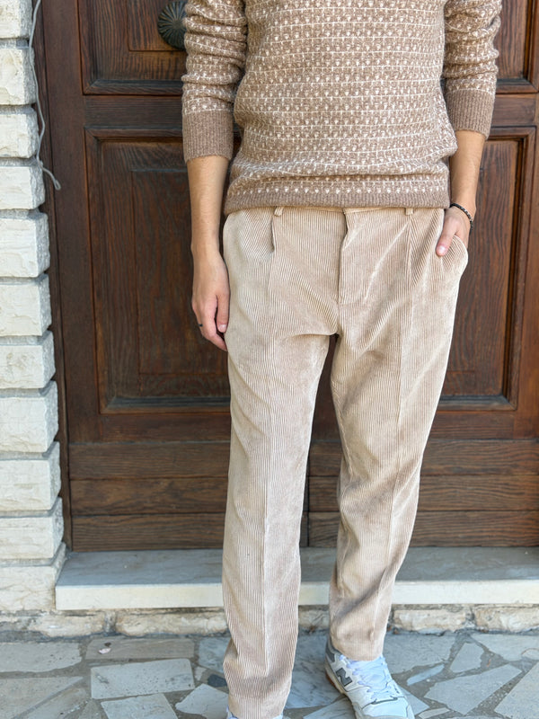 PANTALONE UOMO MOD. JOGGER IN VELLUTO MILLERIGHE