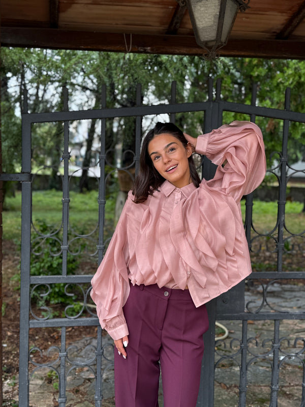 CAMICIA AMOSA CON ROUCHES