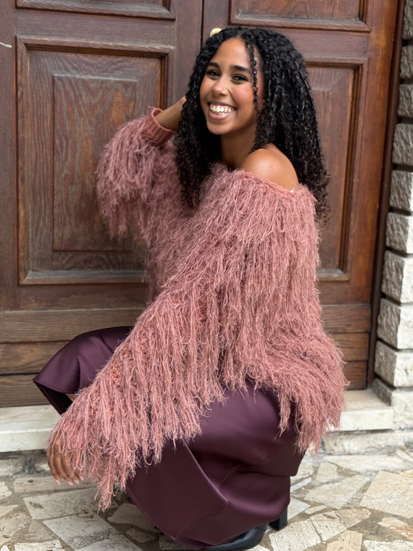 PULLOVER AMOSA CON FRANGE