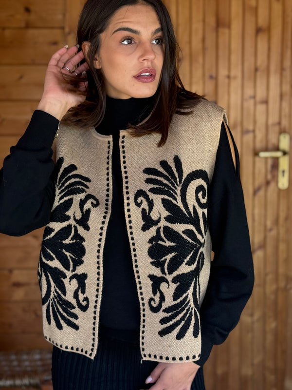 GILET "TENSIONE IN" RICAMO